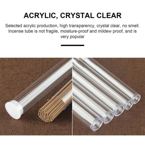 ULTECHNOVO 10 Stück Mini Acryl Probenröhrchen, Amazon Amazon Stäbchenhalter, Tragbares Stäbchenröhrchen für Teekannen