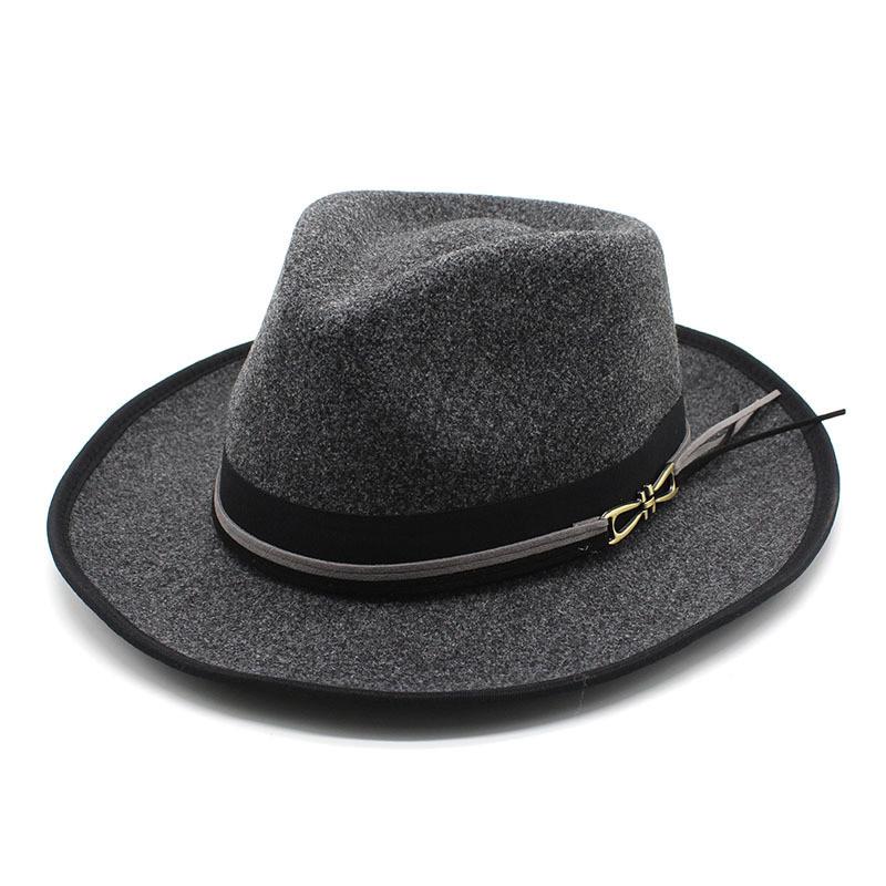 Classic Wool Felt Bowler Hat For Men With Sun Protection And Breathability