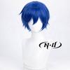 Parrucca Cosplay ND Kaito Parrucca Corta Blu per Costume di Halloween Festa a Tema Sintetica Resistente al Calore