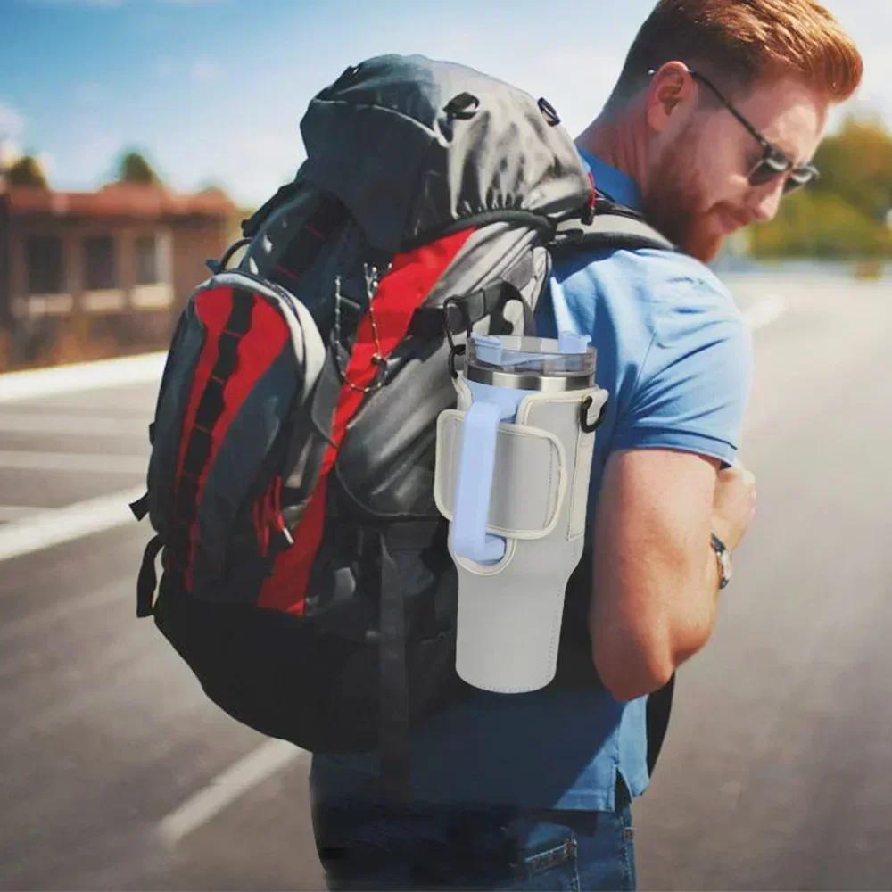 40oz Water Bottle Carrier Bag Pouch Cover for Thermos Water Bottle Holder Adjustable Shoulder Strap Mug Cover