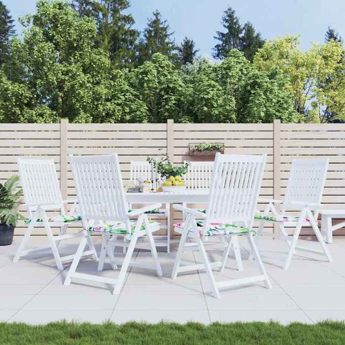 VidaXL Set of 6 Garden Chair Cushions, Non-Slip Seat Pads, Terrace Patio Outdoor Decoration, 361019