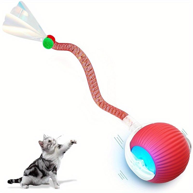Smart Interactive Cat Toy Ball with Rope - Durable Silicone Self-Playing Pet Toy for Indoor Cats