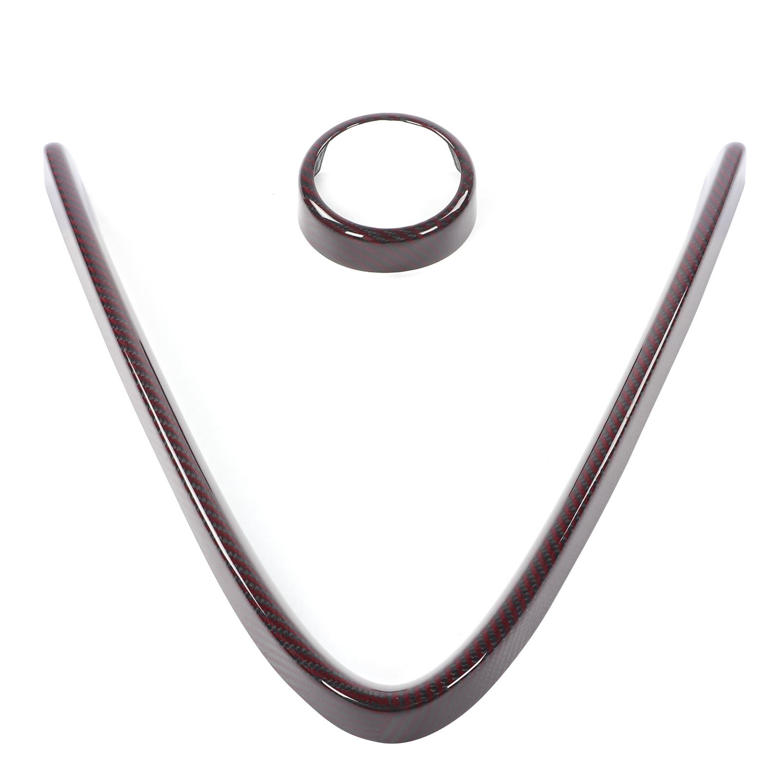 

V shape Front Grille Frame with Logo Ring Trim Carbon Fiber Decor Fit for Alfa Romeo Giulia 2015 2020