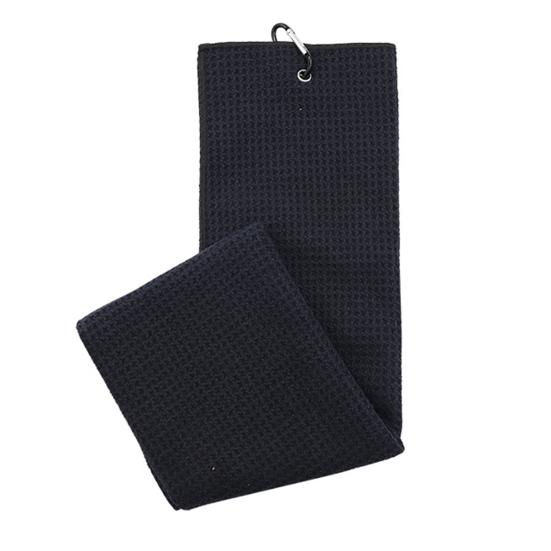 

Гольф-рушник з карабіном Вбираючий мікрофібровий рушник Вафельна текстура Ганчірка для гольфу з кліпсою для візка, ключки або сумки Аксесуари для гольфу Очищення 30x30cm чорний