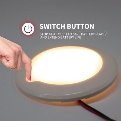 Camper Caravan Marine Interior Light Touch Dimming IP67 Waterproof Caravan Marine Interior Lamp 9-30V Recessed LED Ceiling Light