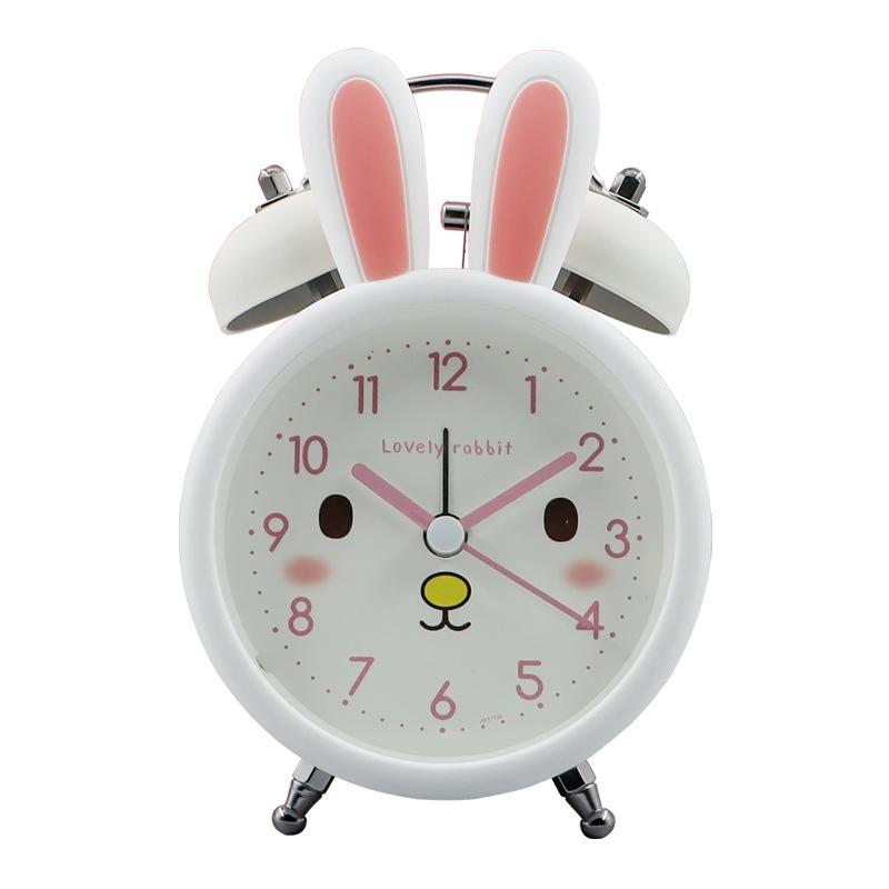 Alarm Clock for Children Ringing Cartoon Animation Cute Creative Bunny Ears Bunny Children Alarm Clock