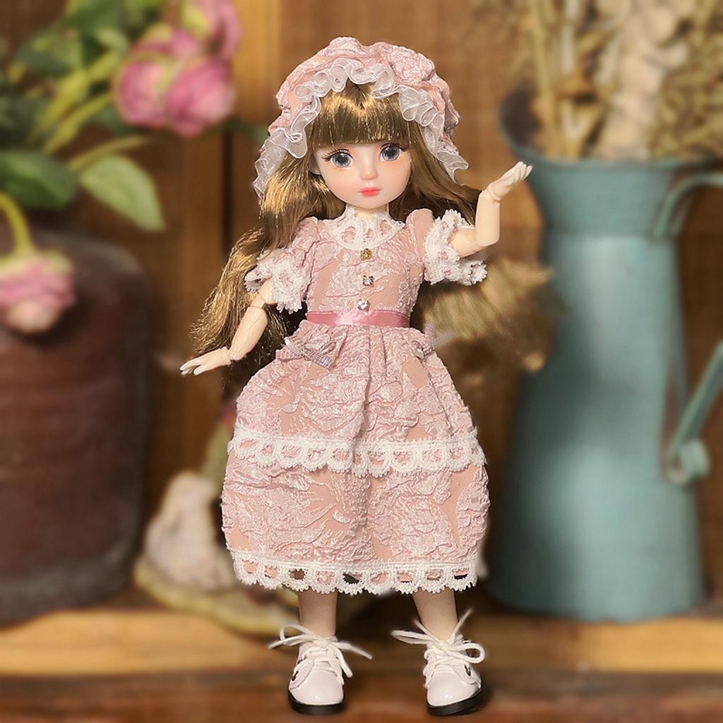 Loli Doll Dress-up Complete Set Of  Doll With 20 Joints And Hand-painted Lip Makeup