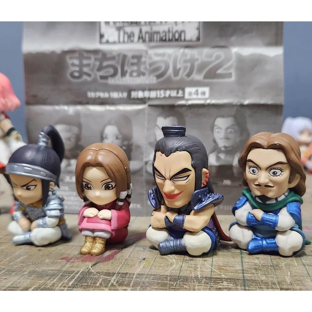 Japanese Genuine Gacha Scale Model KINGDOM Sitting Cross legged and Waiting Mouten Wang Qi Teng Action Figure Toys
