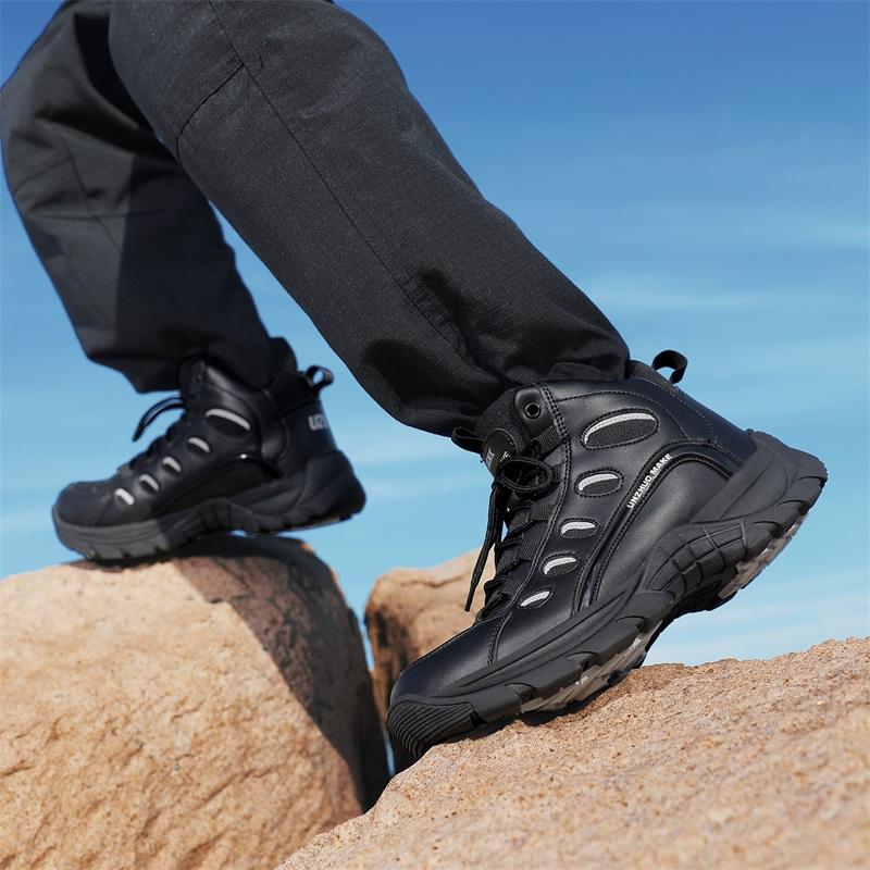 Fashion Fashion Mens Boots Winter Short Boots Outdoor Men Hiking Boots Autumn Sneakers Light Non-slip Men Desert Boots Ankle Boots Black