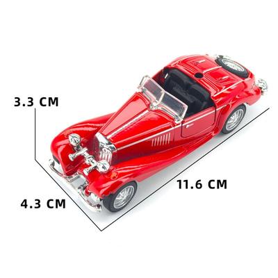 1PC 1:38 Alloy Classic Car Retro 500K Car Model Static Collection Gift Cake Ornament