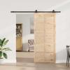 Sliding Door Natural 100 x 208 cm Solid Pine Wood