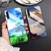 Luxury Phone Case For Samsung Galaxy A71 A72 A70 A73 A53 A13 5g A03 A22 A21s A03 Core A42 A52 Anime Scenery Glass Cover Capas