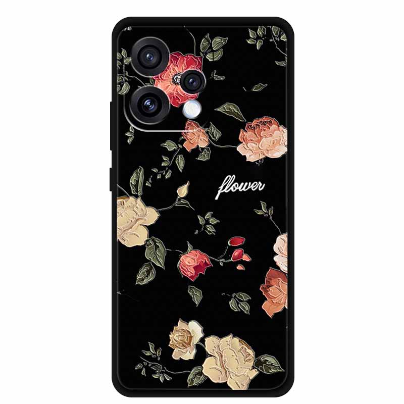3D Emboss Case For Oppo Reno15 5G Phone Case Reno 15 Coque Flowers Silicone Soft Back Cover For Oppo Reno 15C 5G 2025 Case Funda