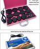 20-Piece Volcanic Massage Stone Set with Essential Oil Warmer & Aluminum Heater