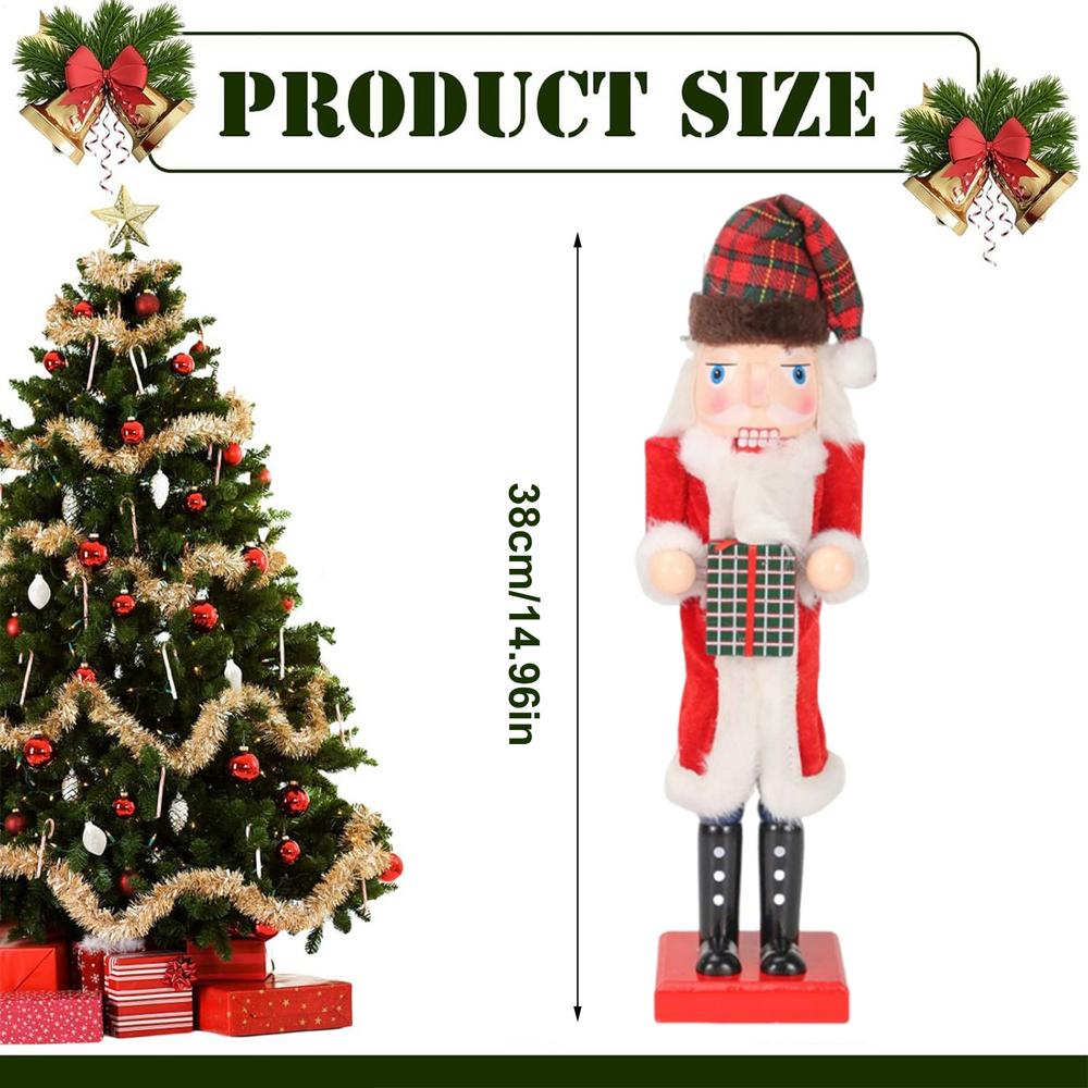 

Рождественский Щелкунчик Деревянный Щелкунчик Статуэтка Рождественское Настольное Украшение для Центра Стола Праздничная Экспозиция Вечеринка Дом Каминная Полка