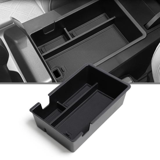 Center Console Organizer for BYD Yuan UP 2024 2025 OEM Fit Armrest Storage Box Tool-Less Installation 5L Sliding Lid Bin