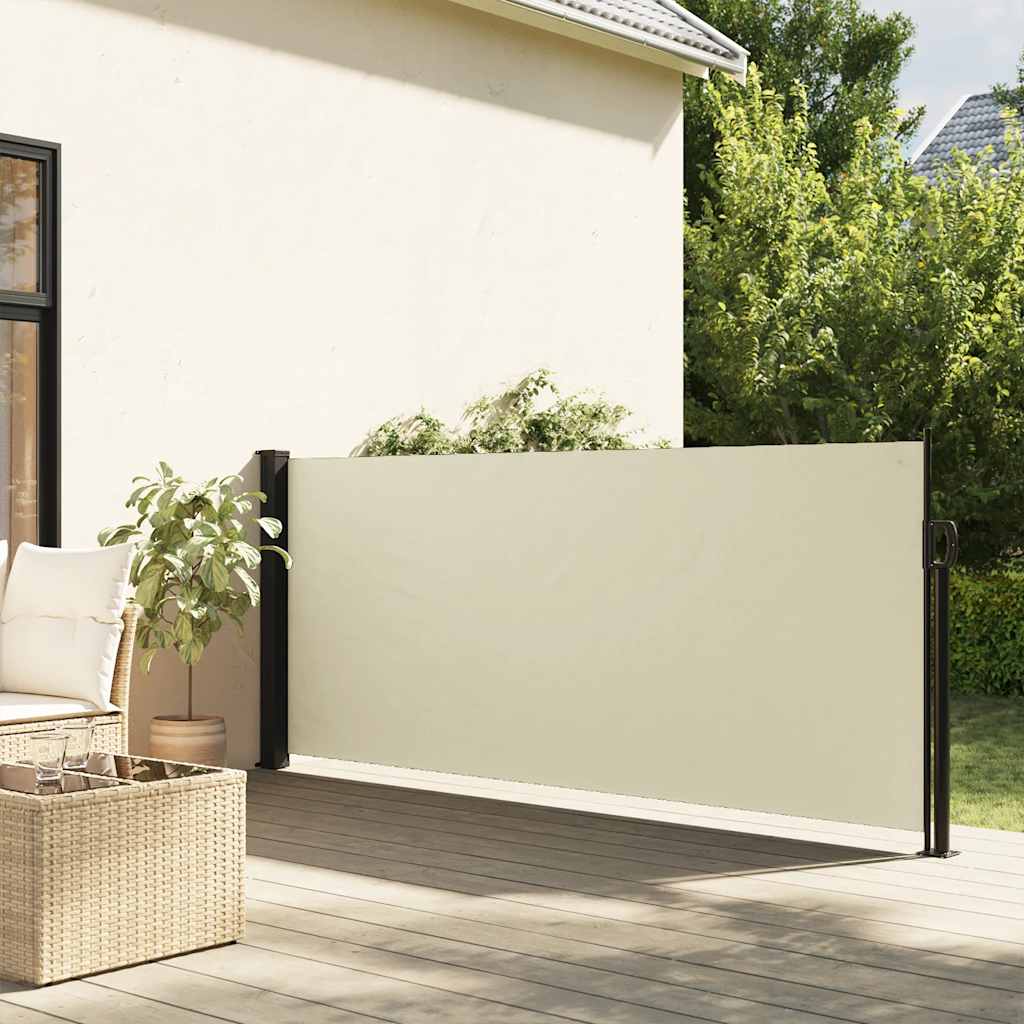 Vidaxl Ausrollbare Seitenmarkise, Cremefarben, 100 x 300 cm