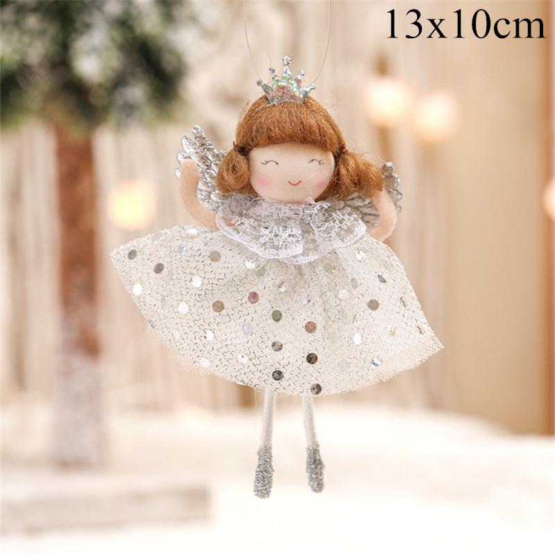 2025 Christmas Angel Dolls Plush Girl Christmas Tree Decorations for Home Navidad Ornaments Xmas Pandent New Year Gifts for Kids
