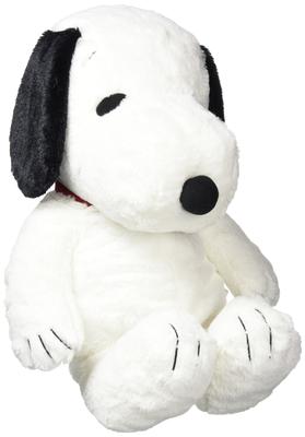 PEANUTS SNOOPY Hug Hug Plush Toy, Large, Snoopy, Black, 077400-15