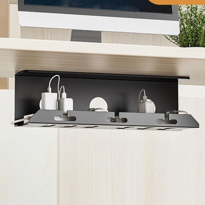 Home Office Kabelmanagement Schreibtischschale Vielseitige Schreibtisch-Kabelwanne Wandmontierter Kabelhalter Untertisch-Kabelbox
