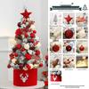 DIY Blue & White PVC Flocked Christmas Tree Set with Ornaments