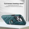 Suitable for iPhone14 mobile phone case 13Pro Xiaoxiangfeng ring bracket case 14plus Japanese and Korean rhombus leather pattern