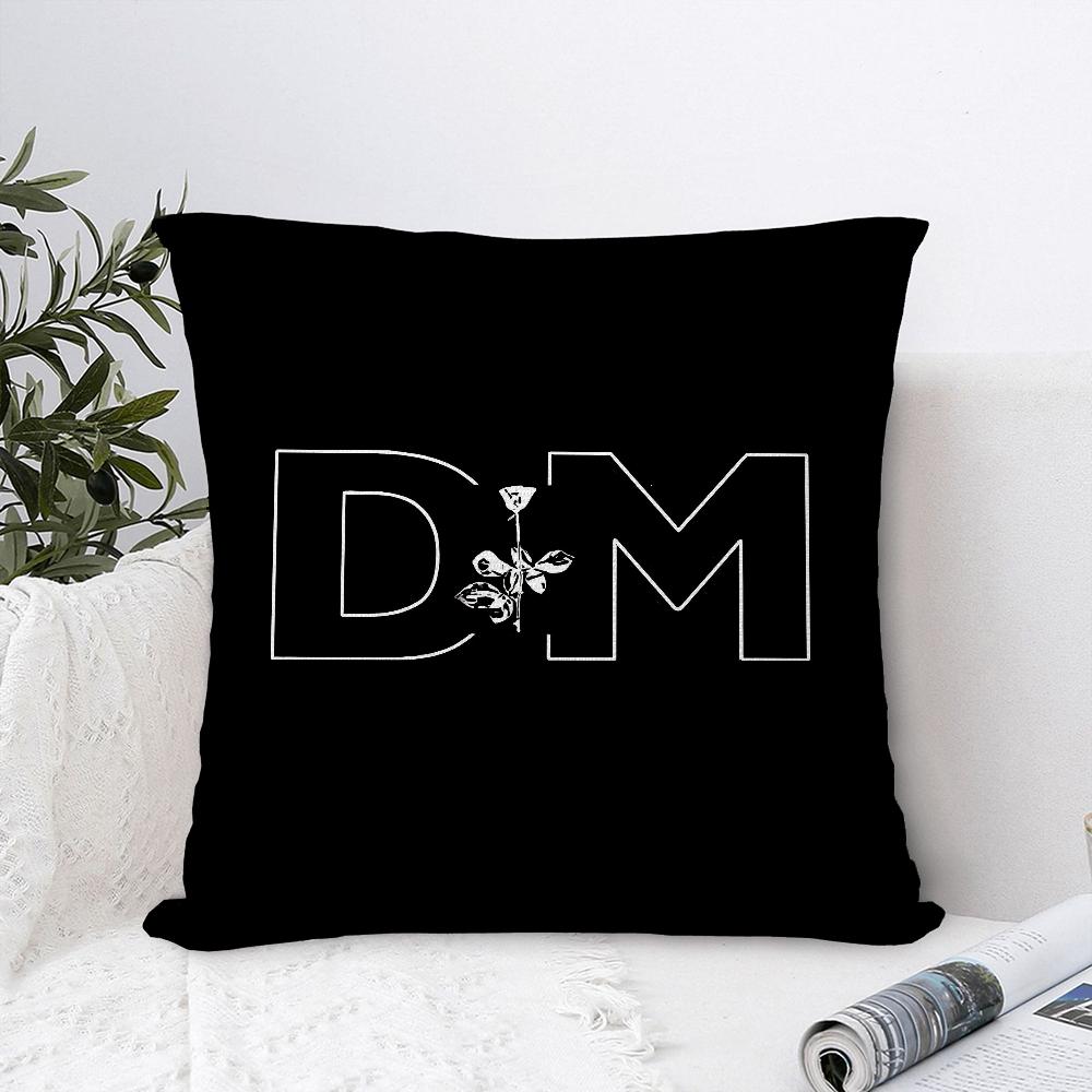 D-Depeche-Mode Kuddfodral Plyschtyg Mjukt Kuddfodral Dubbelsidig Tryck Soffkudde Kuddfodral