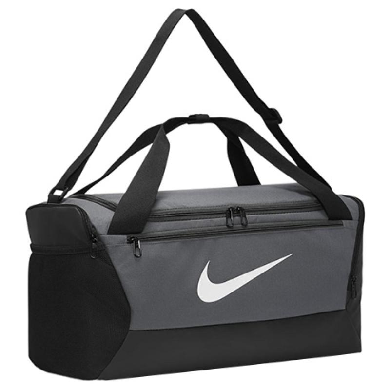 Nike Brasilia Polyester One Shoulder Crossbody Portable Luggage Bag, Gym Bag Trumpets Unisex Black Gray Casual DM3976-068