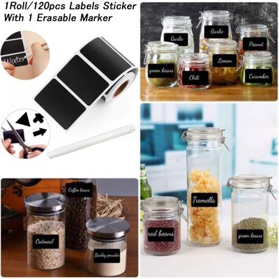 5ml 1Roll/120 Pcs Waterproof Reusable Blackboard Sticker With 1 Free Erasable Marker