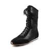 Boxing Boots 25 Autumn and Winter New Light Training Versatile Retro Inner Height Increase Inner and Outer Top Layer Versatile Short Boots Thin Boots