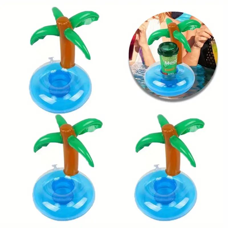 Inflatable Beverage Coaster in The Shape of A Flamingo Reusable Swimming Pool Float Toy Cute Decoration for Birthday Parties