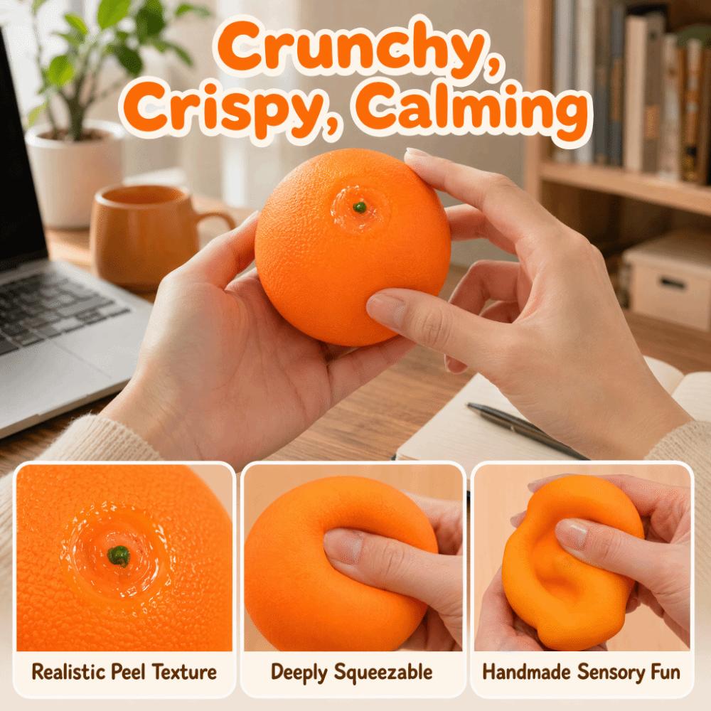 Simulated Orange Stress Relief Toys Moldable Shape Squeeze Ball New Fidget Toys Stress Relief