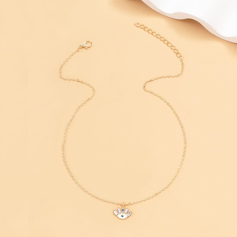 Hot Sale E-commerce Jewelry Eye Pendant Angel's Eye High Sense Diamond Devil's Eye Necklace Female