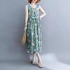 2025 Mori Girl Pastoral Cotton Linen Floral Sleeveless Plus Size Dress