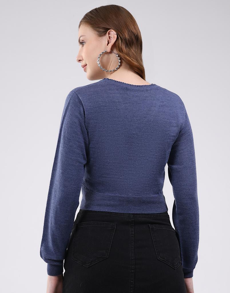 MONTE CARLO Women's V Neck Full Sleeve Blouse