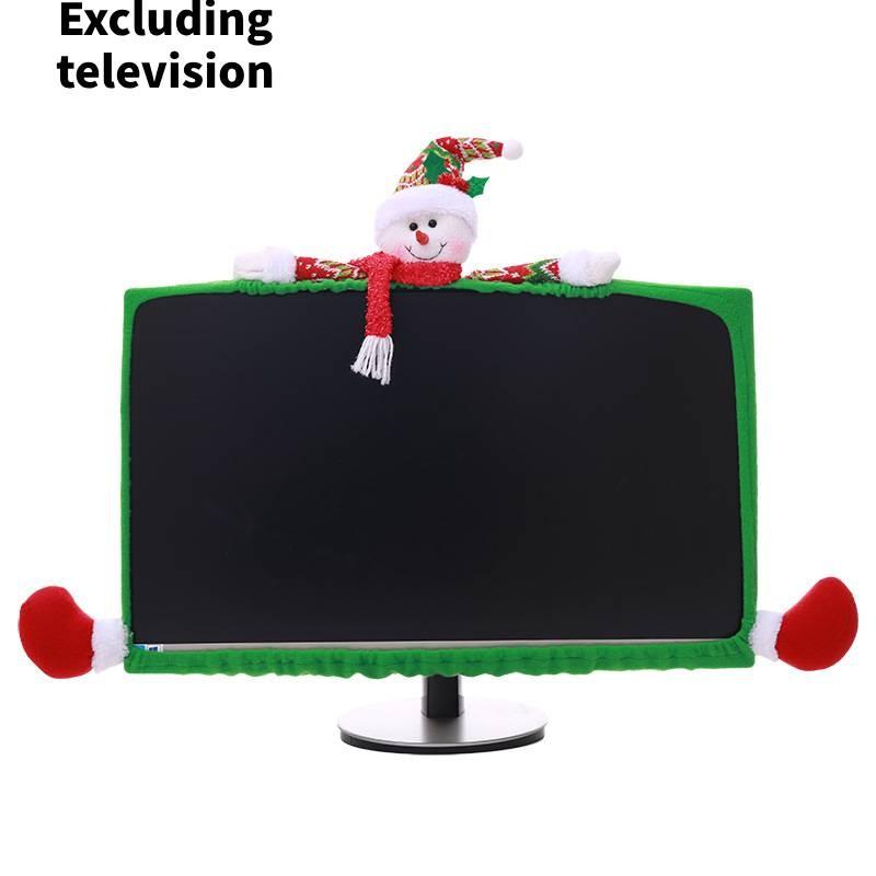 Santa Snowman Claus Elk Christmas Decorations Computer Dustproof Gift Cover
