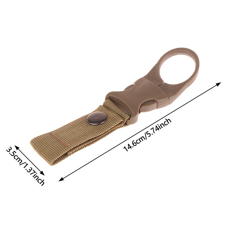 Tragbare Wasserflasche Aufhängeschnalle Mineralwasser-Clip-Schnalle Outdoor Taktisches Nylon Getränkeflaschen-Gurtband Aufhängung