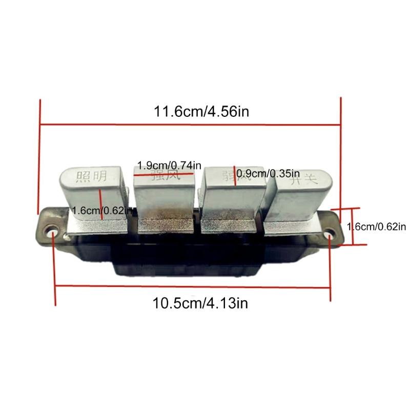 Convenient Piano Type Pushbutton Switch User Friendly Pushbutton Switch Metal Key Switch Perfect for Kitchen Appliances
