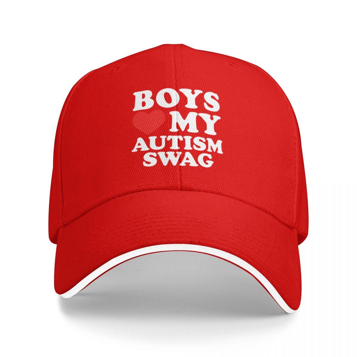 YK Boys Love My Autism Swag Funny Autism Awareness Baseball Cap Horse Hat Hat Baseball Cap Womens Beach Visor Unisexs