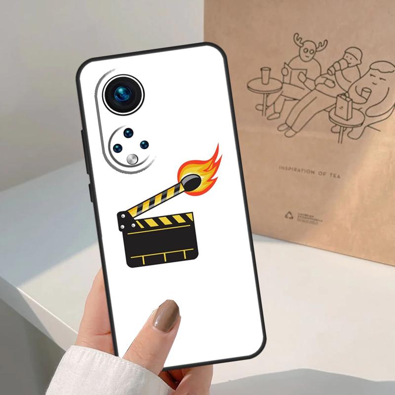 Cute Film Movie maker Clapper board For Honor Magic 8 7 6 5 Pro Case For Honor X9d X9c X9b X9a X8c X8b Win 200 400 50 70 90 Lite