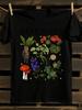 2024Vintage Botanical Mandragora Tshirt Herbology Plants Colored Print T-Shirt