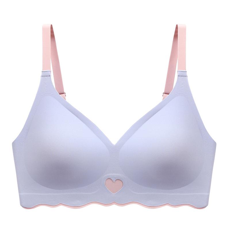 

1Pc Nylon Seamless 3D Soft Women Ultra-thin Padded Bra Ice Silk Mesh Full Wrap S рожевий/синій