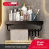 Wall Mount Corner Bathroom Shelving Unit With Antipunch Design For Toilet And Kitchen Storage