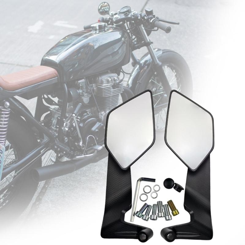 Motorcycle Shockproof Rear View Mirror Offering Clear Sightlines Increased Safety for Speed Enthusiasts Long Rides 2pcs