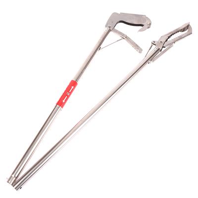 1.2M Foldable Snake Catcher Tongs Multipurpose Stainless Steel Wide Jaw Reptile Grabber Stick Tool For Catching Snakes