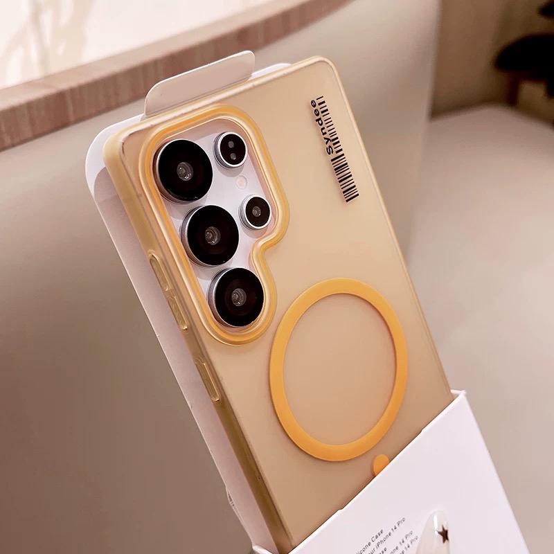 

Matte For Magsafe Magnetic Translucent Case For Samsung S26 Edge S25 S24 S23 Ultra Plus FE A57 A37 A17 A07 A56 Slim Lable Cover Galaxy S20 FE