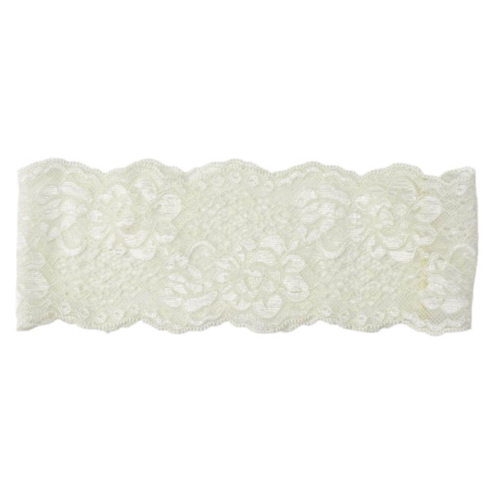 

Hollow-Out Headband Elastic Headwrap Cap Fashion Mesh Lace Hairband Lady Girls Headwear світло-жовтого кольору