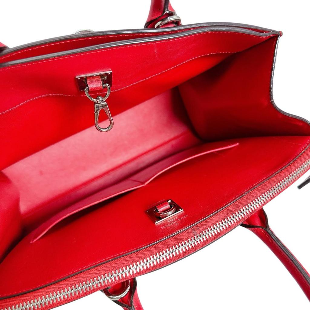 LOUIS VUITTON City Steamer PM Handbag Calfskin Red Women M53029 Used