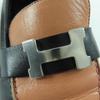 Mocasini HERMES superbi mocasini paris HMetal Piele Negru bej 37 17208Z Folosit
