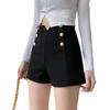 Plus Size Women's Spring Blazer Shorts - High Waist, Wide Leg, Slimming, Trendy, Versatile, Casual Outerwear